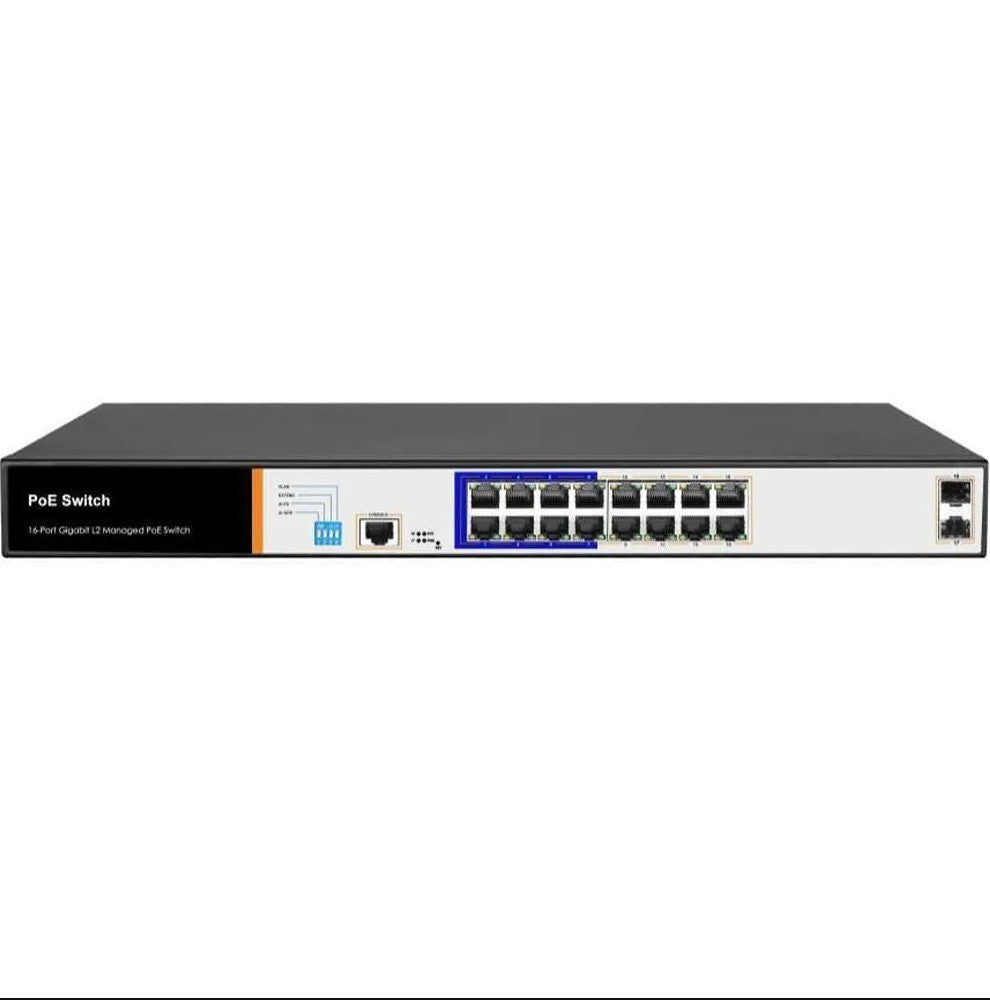 POE-1602G-M || Switch, 2 Uplink Ports, 16 Port PoE