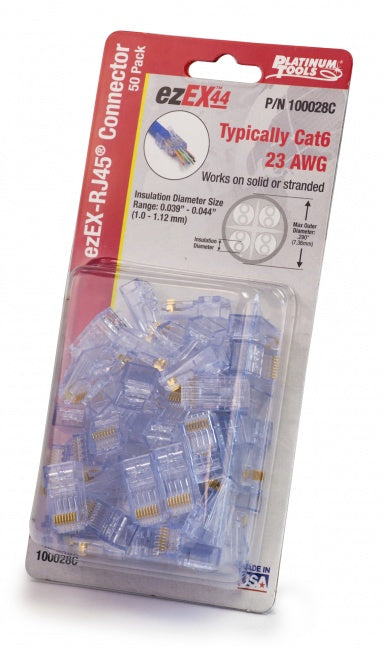 Platinum Tools ezEX®44 - ezEX-RJ45® CAT6 Connector