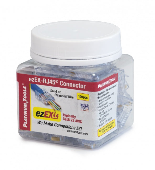 Platinum Tools ezEX®44 - ezEX-RJ45® CAT6 Connector